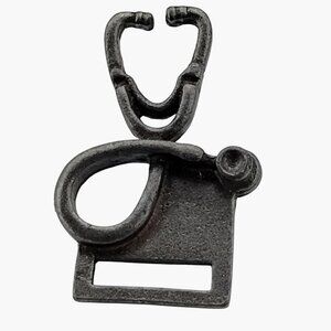 Stethoscope Pin Badge Holder Pendant Pinback Medical Nurse Name Tag